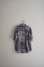 Azure Blue Printed Silk