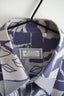 Azure Blue Printed Silk