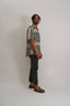 Silk Shirt with dots and marine pattern