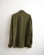 Houndstooth olive green silk shirt